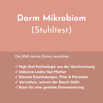 Gut microbiome stool test