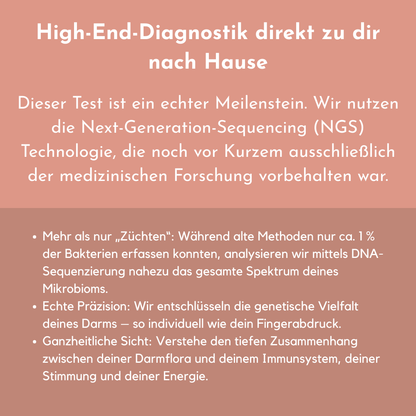 Gut microbiome stool test