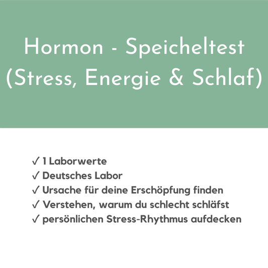 Hormon - Speicheltest (Stress, Energie & Schlaf)