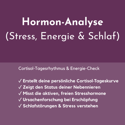 Hormone analysis (stress, energy &amp; sleep)