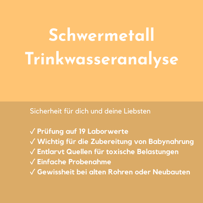 Heavy metal drinking water analysis